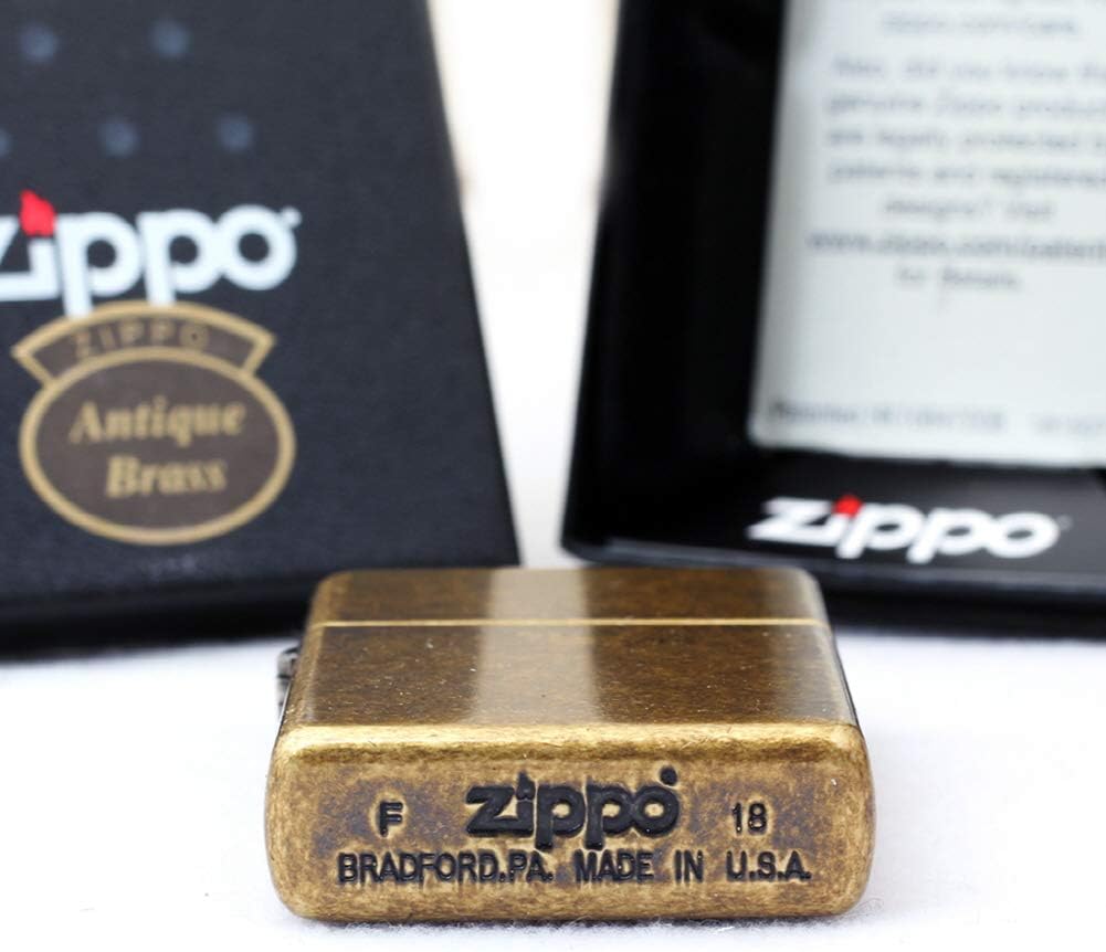 Personalized Groomsmen Zippo Lighter Perfect for Boyfriend, (Antique Brass)
