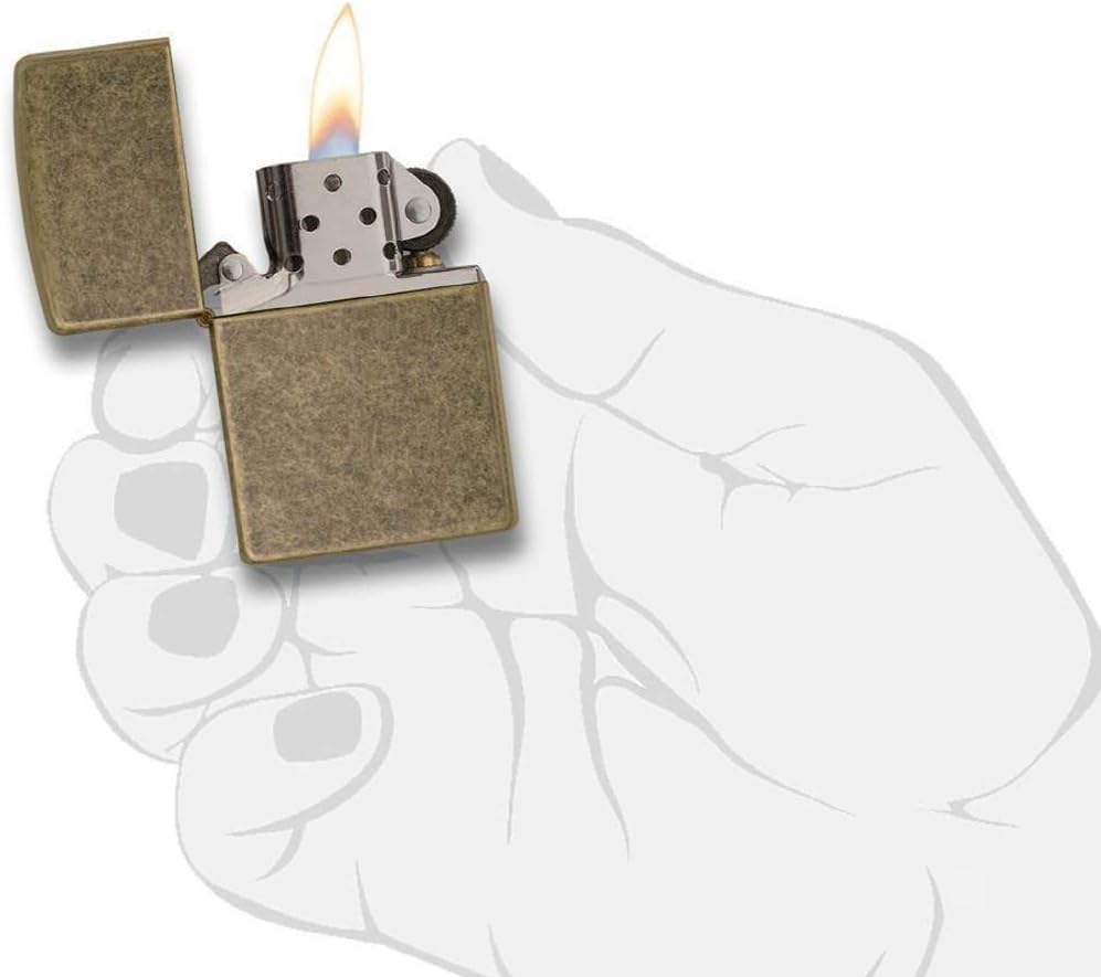 Personalized Groomsmen Zippo Lighter Perfect for Boyfriend, (Antique Brass)