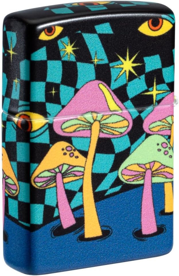 Zippo Mushroom Party Design Glow in The Dark Pocket Lighter