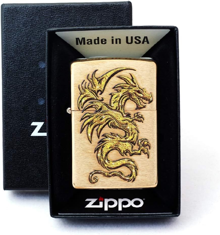 Personalized Groomsmen Zippo Lighter Perfect for Boyfriend, (Dragon Design)