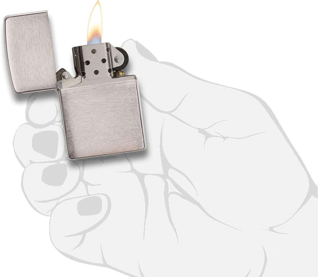 Zippo Classic Brushed Chrome Pocket Lighter