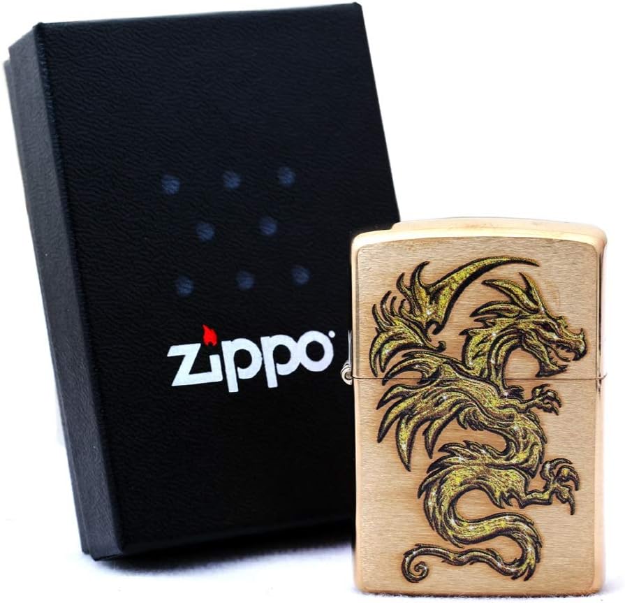 Personalized Groomsmen Zippo Lighter Perfect for Boyfriend, (Dragon Design)