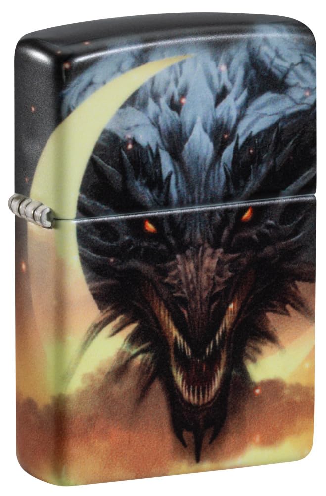 Zippo Dragon Design Glow in The Dark Green Matte Pocket Lighter