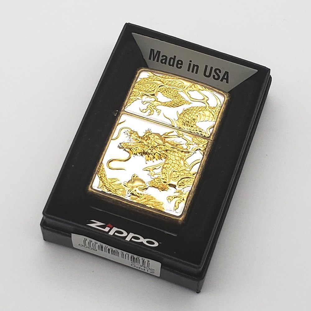 Zippo Electroformed Plate 3D Dragon Z3D-DR SG Dragon 3D Lighter Oil Lighter