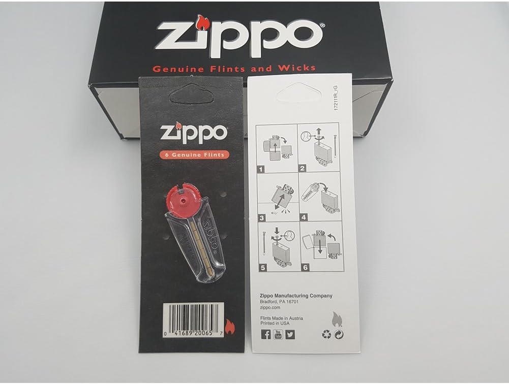 Zippo Oriental Arms GD Lighter Genuine Authentic Original Packing 6 Flints Set