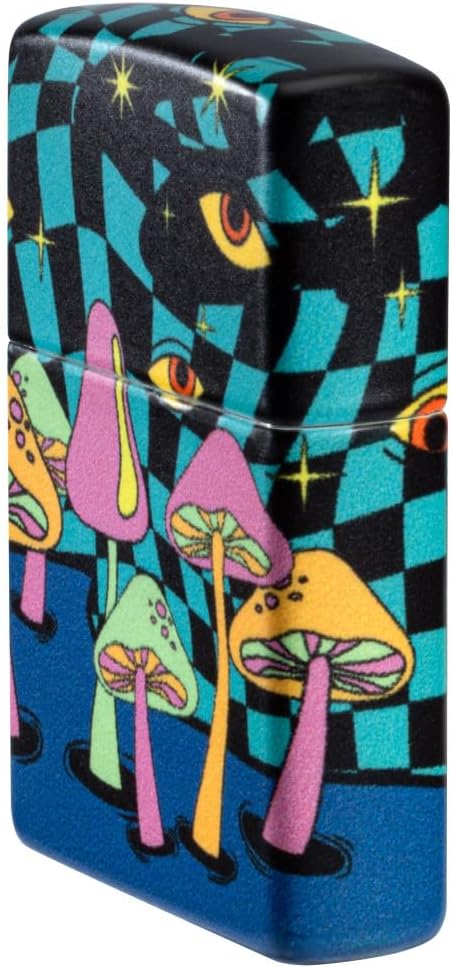 Zippo Mushroom Party Design Glow in The Dark Pocket Lighter