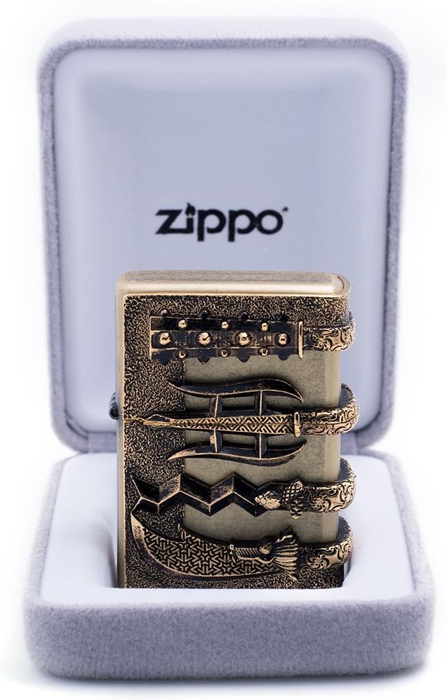 Zippo Oriental Arms GD Lighter Genuine Authentic Original Packing 6 Flints Set