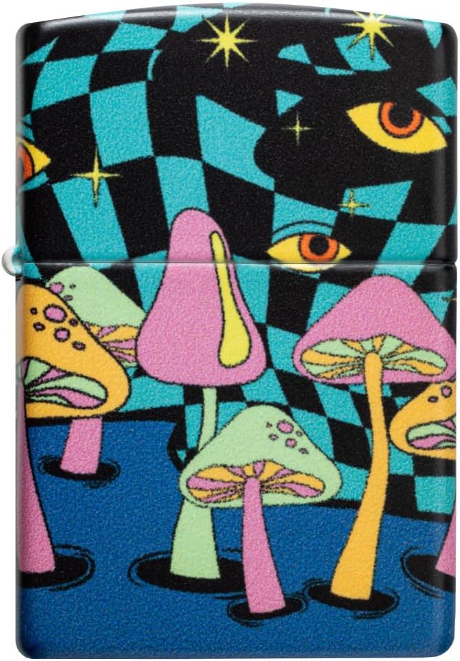 Zippo Mushroom Party Design Glow in The Dark Pocket Lighter