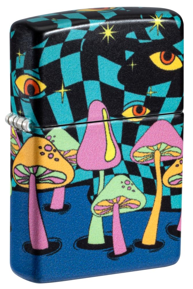 Zippo Mushroom Party Design Glow in The Dark Pocket Lighter