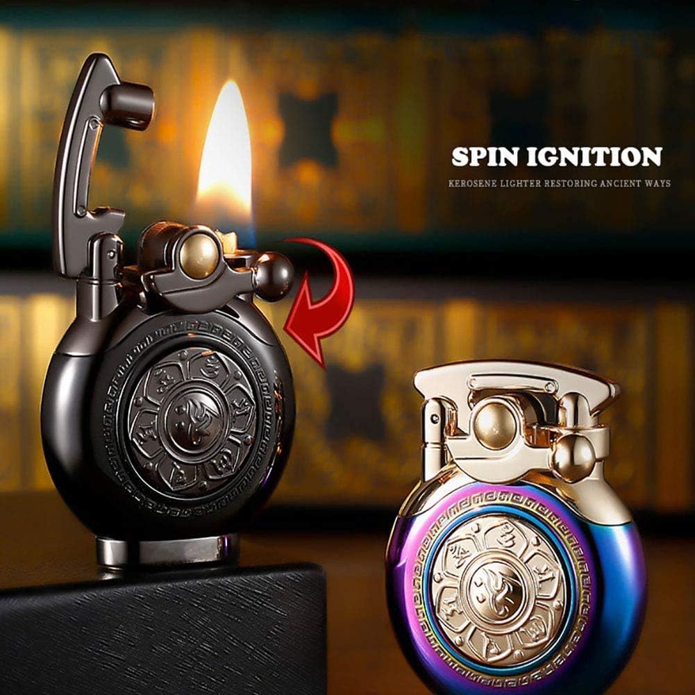 Pressure-Relief ,Relaxing Lighter,Anxiety Vintage Antique Lighter,Reusable Windproof Trench Cool Lighters ,Unique Birthday Gifts