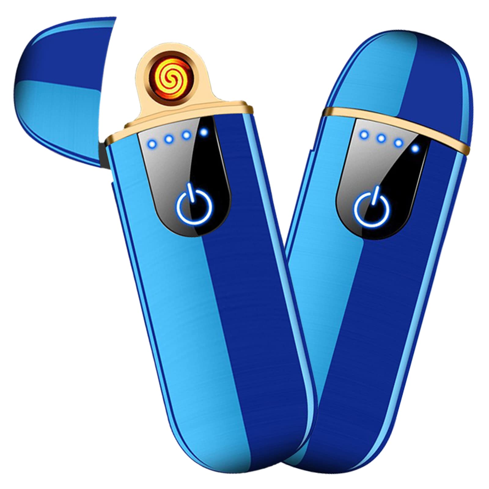 Electronic Lighter, Electric Lighter, Smart USB Rechargeable Lighter, Cool Lighters Portable Dual Sided Ignition Windproof Lightweight Plasma Lighter Boyfriends Father Gifts-Black