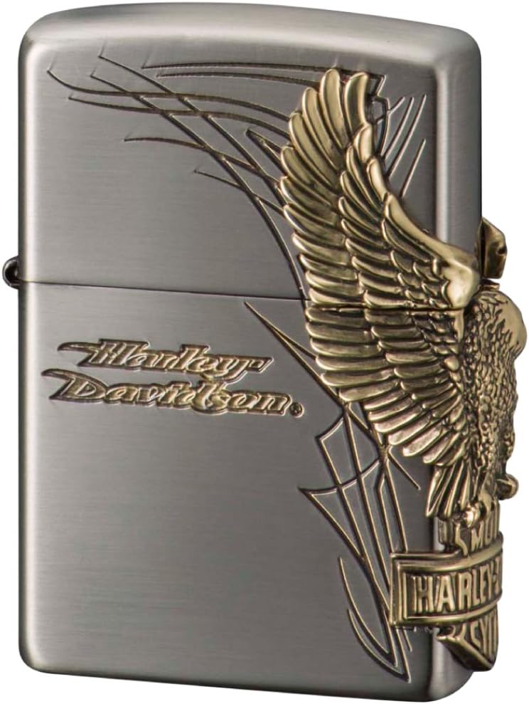 Zippo 2018 Model Harley Davidson Japan Limited Antique Nickel Brass Eagle HDP-66