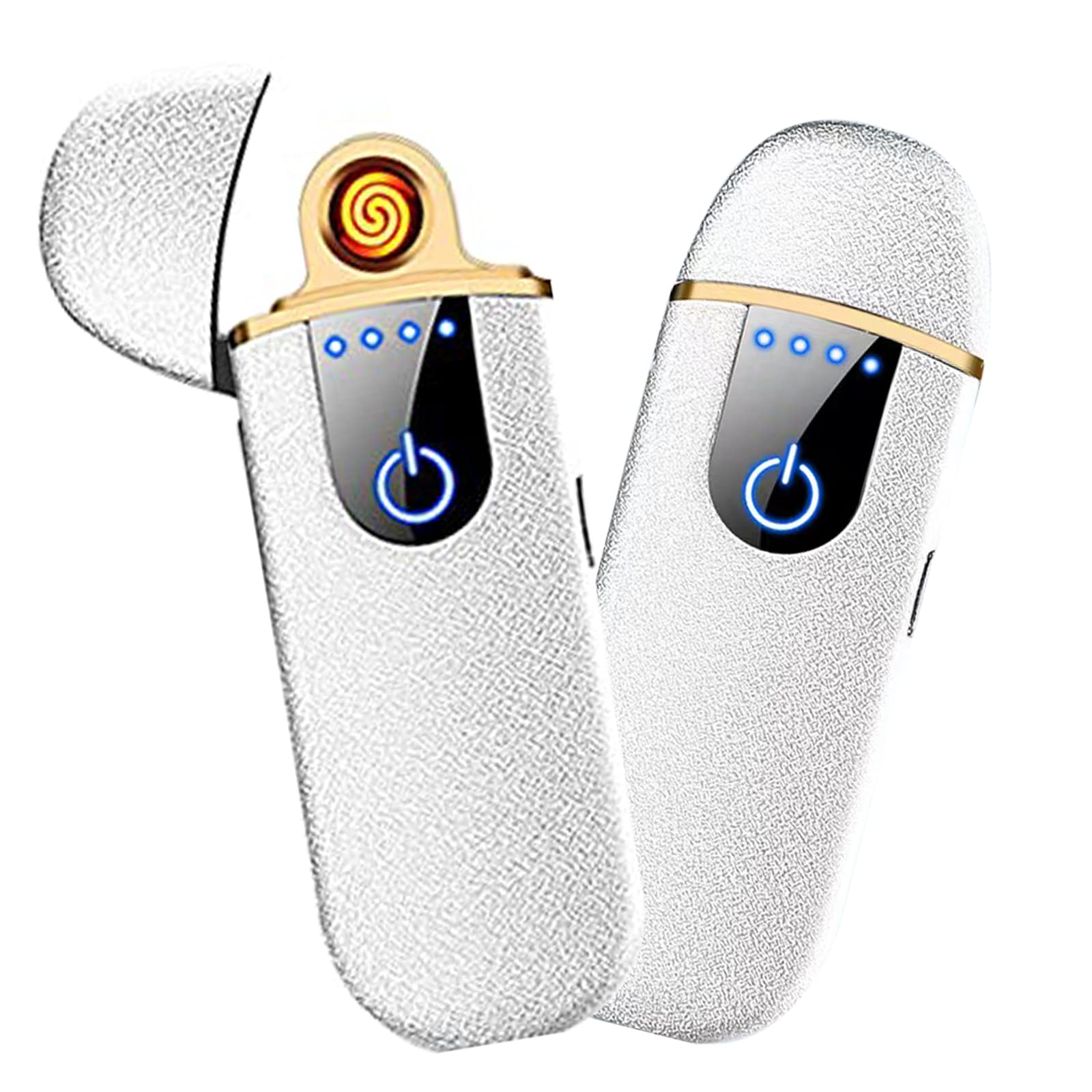 Electronic Lighter, Electric Lighter, Smart USB Rechargeable Lighter, Cool Lighters Portable Dual Sided Ignition Windproof Lightweight Plasma Lighter Boyfriends Father Gifts-Black