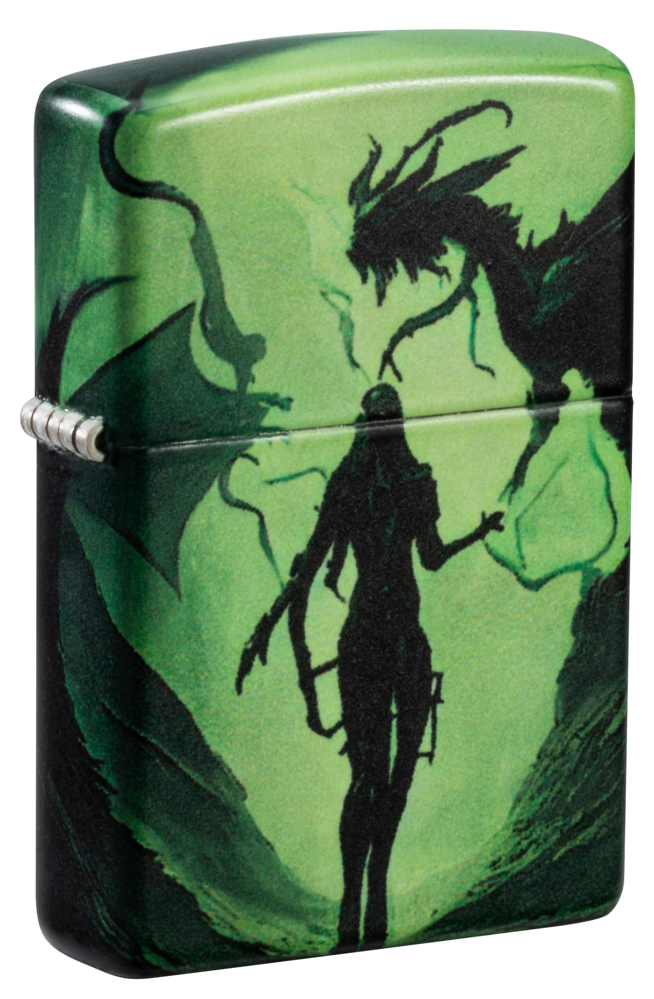 Zippo Dragon Design Glow in The Dark Green Matte Pocket Lighter