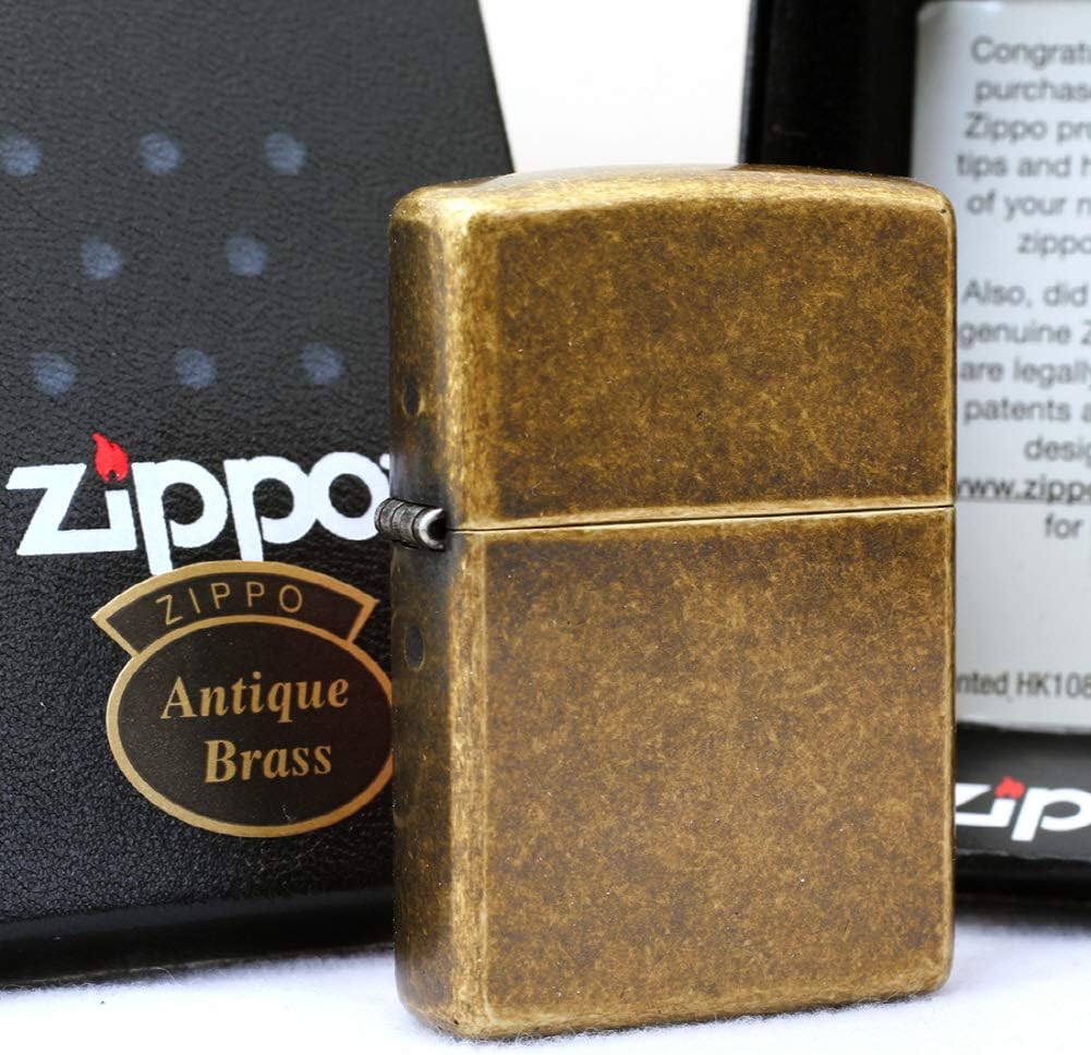 Personalized Groomsmen Zippo Lighter Perfect for Boyfriend, (Antique Brass)