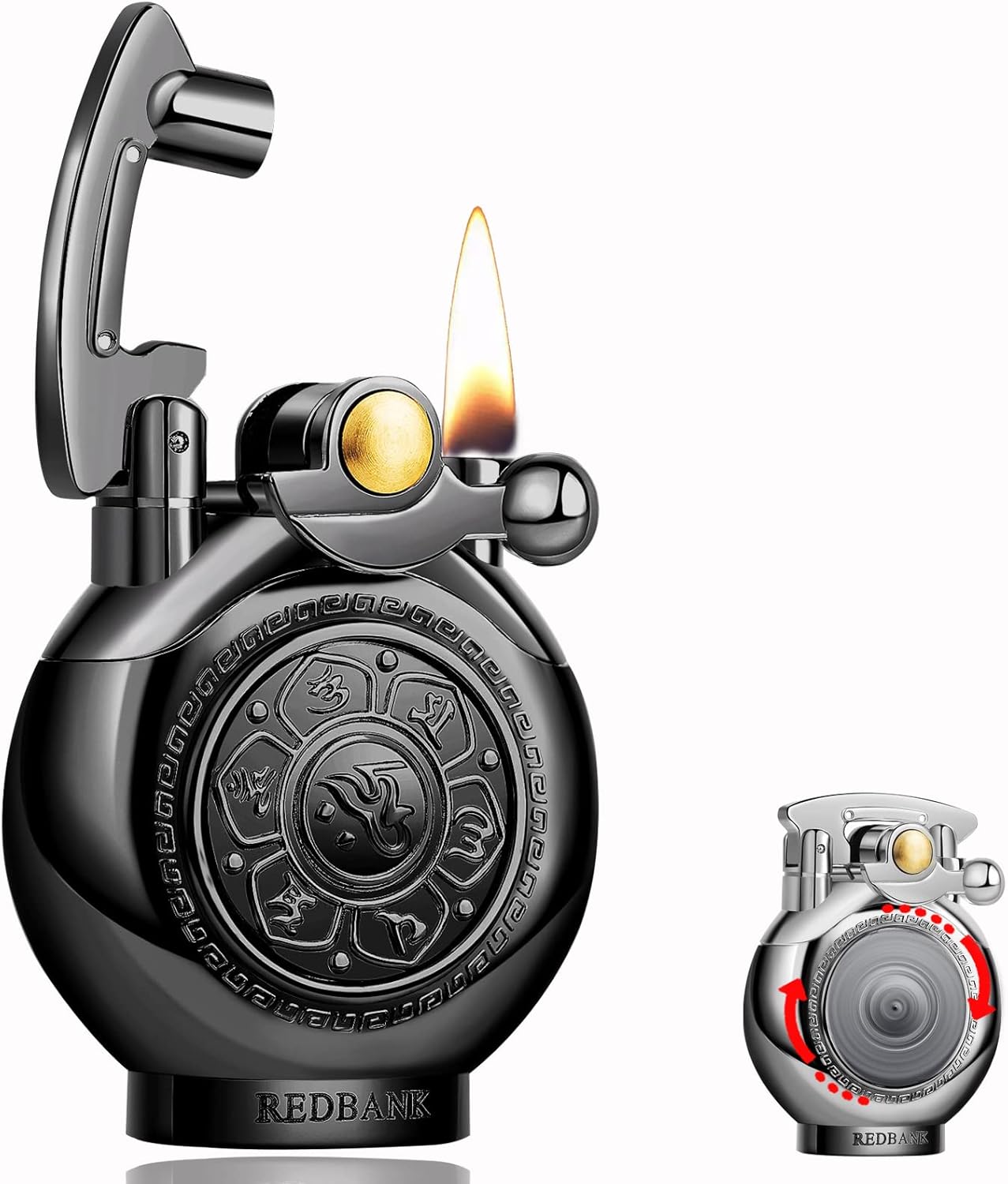 Pressure-Relief ,Relaxing Lighter,Anxiety Vintage Antique Lighter,Reusable Windproof Trench Cool Lighters ,Unique Birthday Gifts