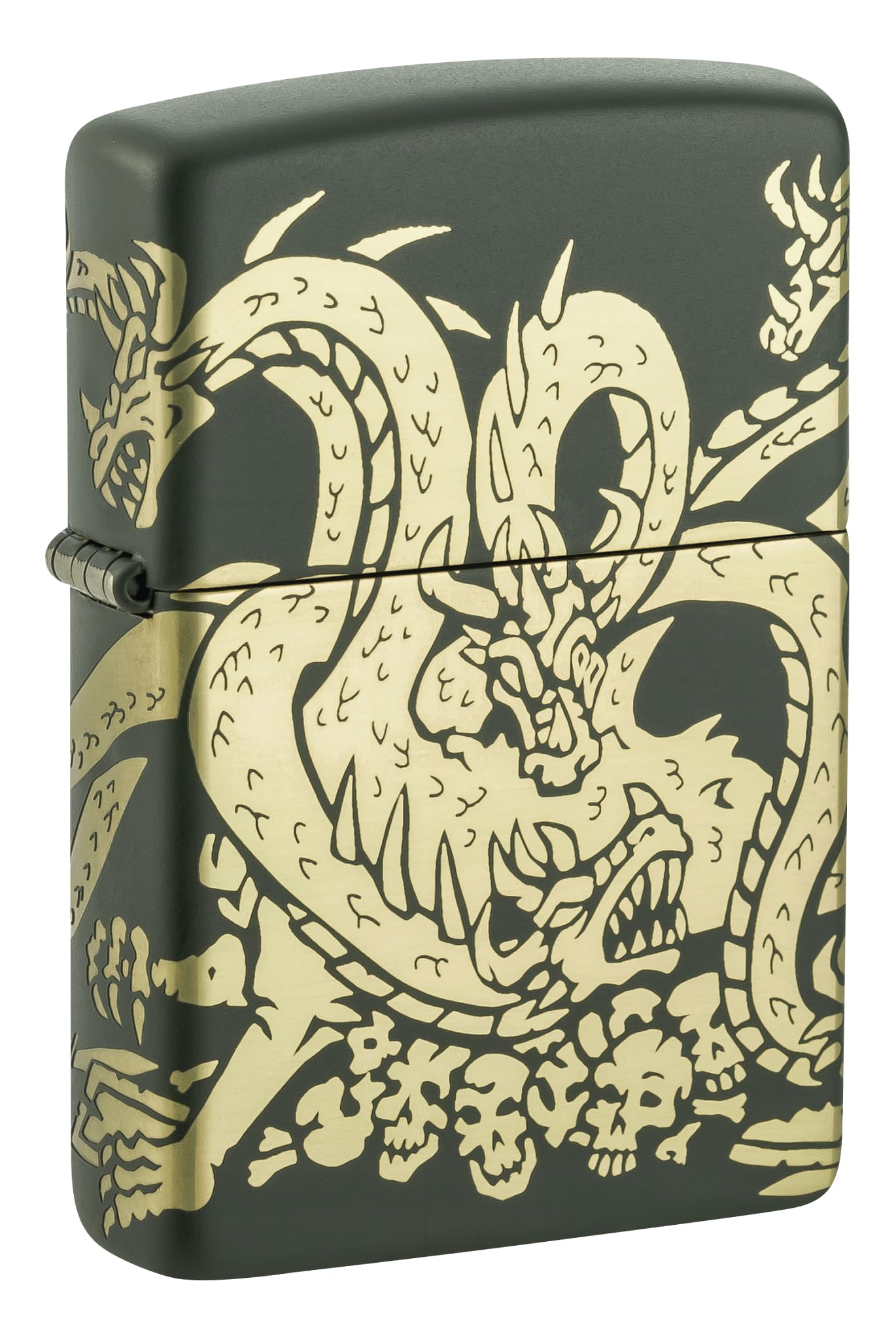 Zippo Dragon Design Glow in The Dark Green Matte Pocket Lighter