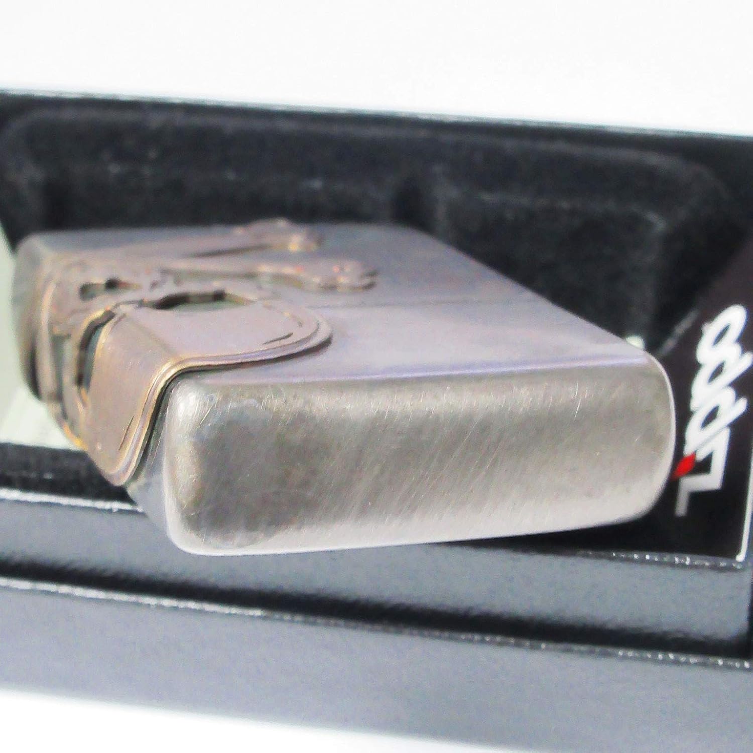 Zippo Skull Crossbones 3-Sides Metal Used Finish Processing Japan Limited Oil Lighter