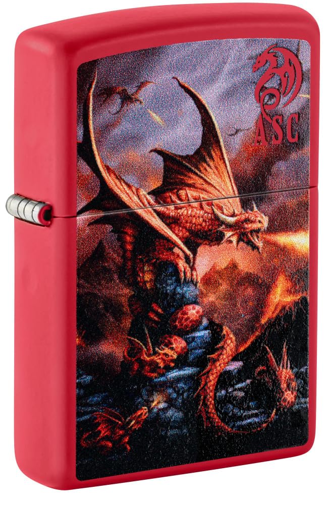 Zippo Dragon Design Glow in The Dark Green Matte Pocket Lighter