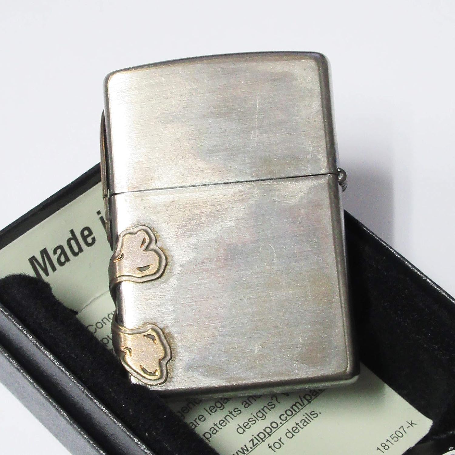Zippo Skull Crossbones 3-Sides Metal Used Finish Processing Japan Limited Oil Lighter