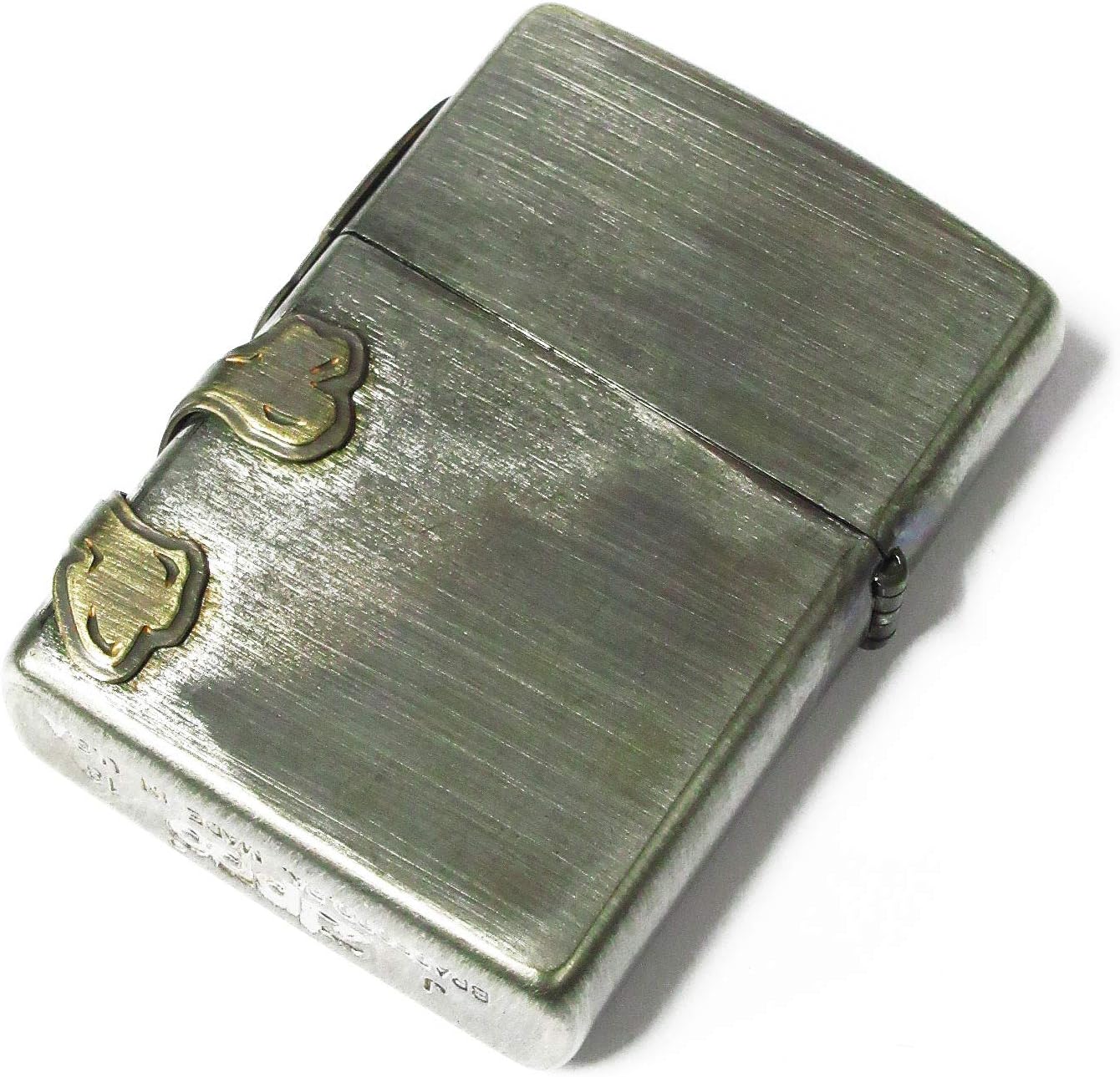 Zippo Skull Crossbones 3-Sides Metal Used Finish Processing Japan Limited Oil Lighter