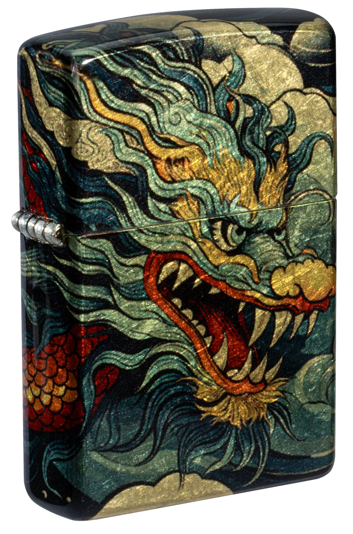 Zippo Dragon Design Glow in The Dark Green Matte Pocket Lighter